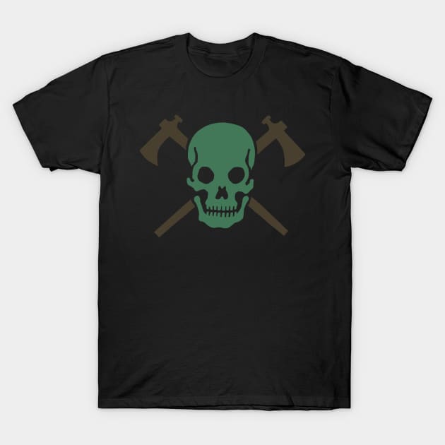 Skull Tomahawk T-Shirt by Art from the Blue Room